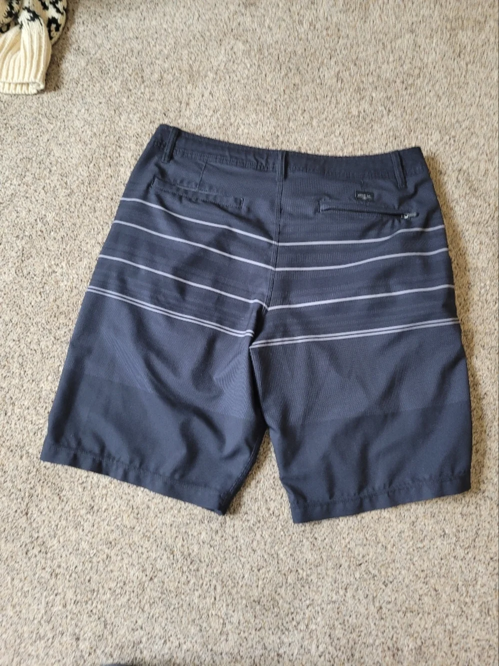 O'neill Hybrid Navy Striped Men's Board Shorts Size 36